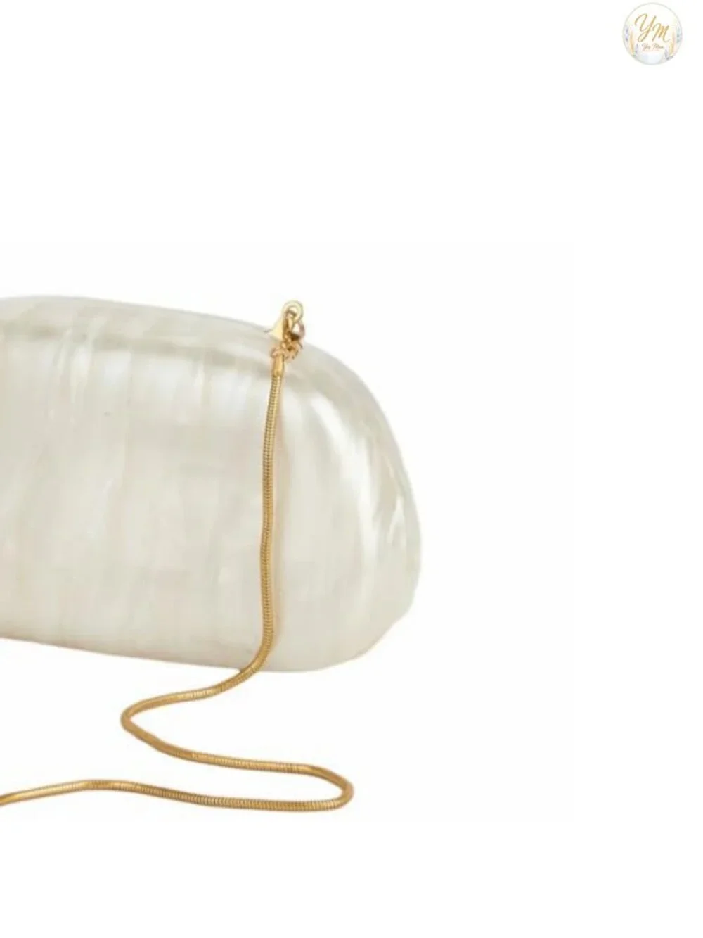 Acrylic Clutch Metal Handle Evening Bag Party Purse